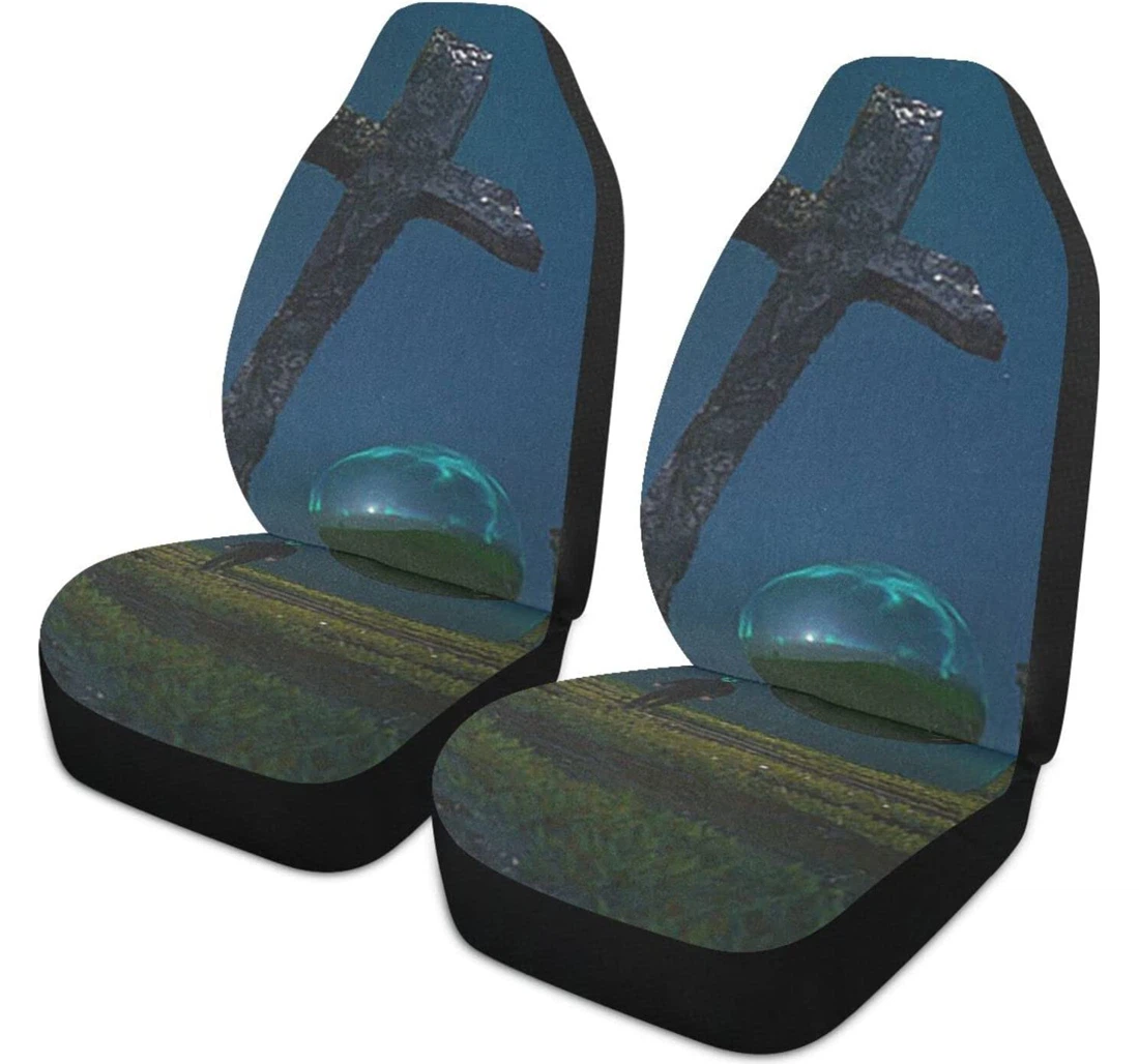 Pious Christian Cross Universal Front Car Seat Cover