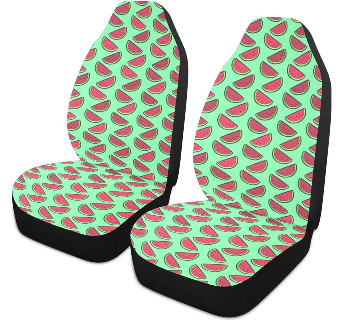 Watermelon Fruit Cartoon Universal Front Car Seat Cover
