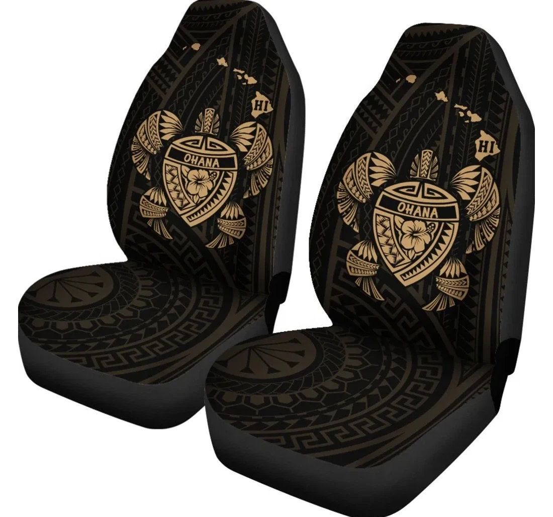 Accessory Hawaii Turtle Hibicus Map Gold Ah J6 Universal Front Car Seat Cover