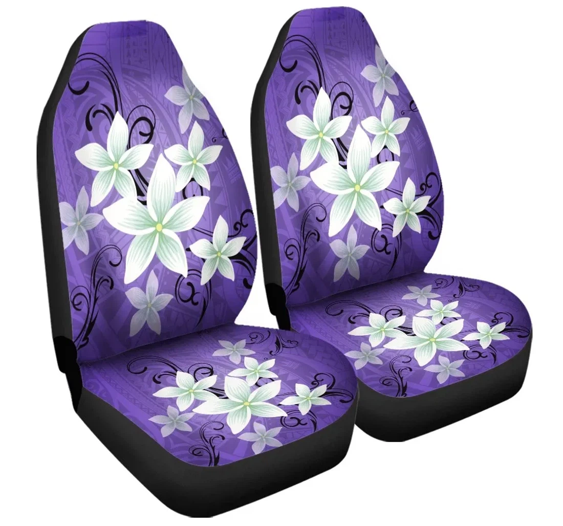 Accessory Hawaiian Plumeria Polynesian Purple Ah J4r Universal Front Car Seat Cover