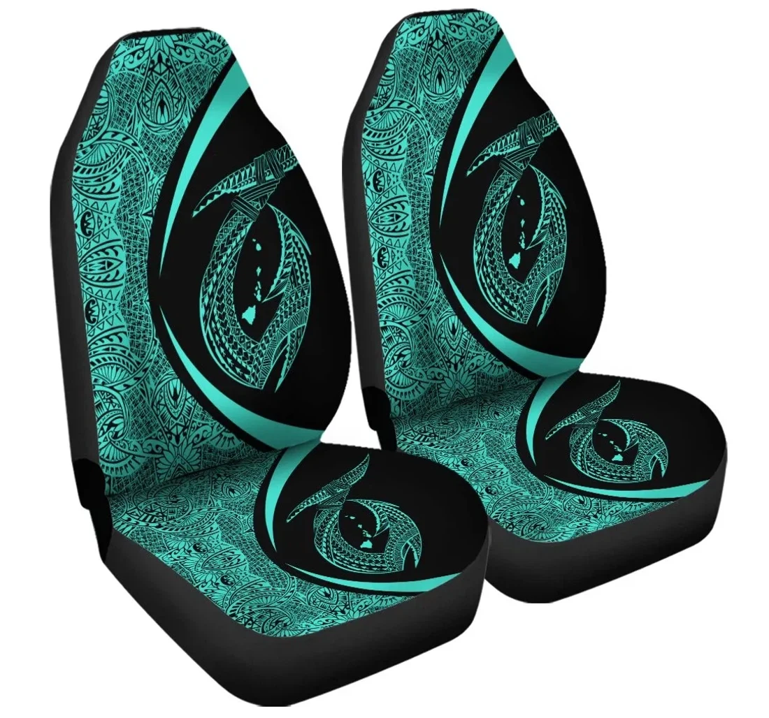 Accessory Hawaii Fish Hook Polynesian Circle Style Turquoise Ah J4r Universal Front Car Seat Cover
