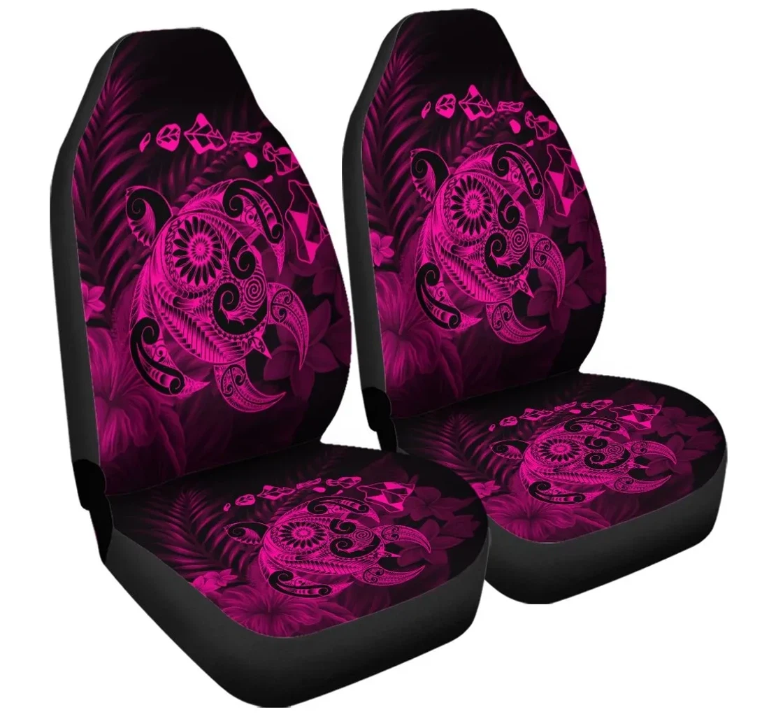 Accessory Hawaiian Map Turtle Tattoo Hibiscus Plumeria Polynesian Pink Ah J4r Universal Front Car Seat Cover