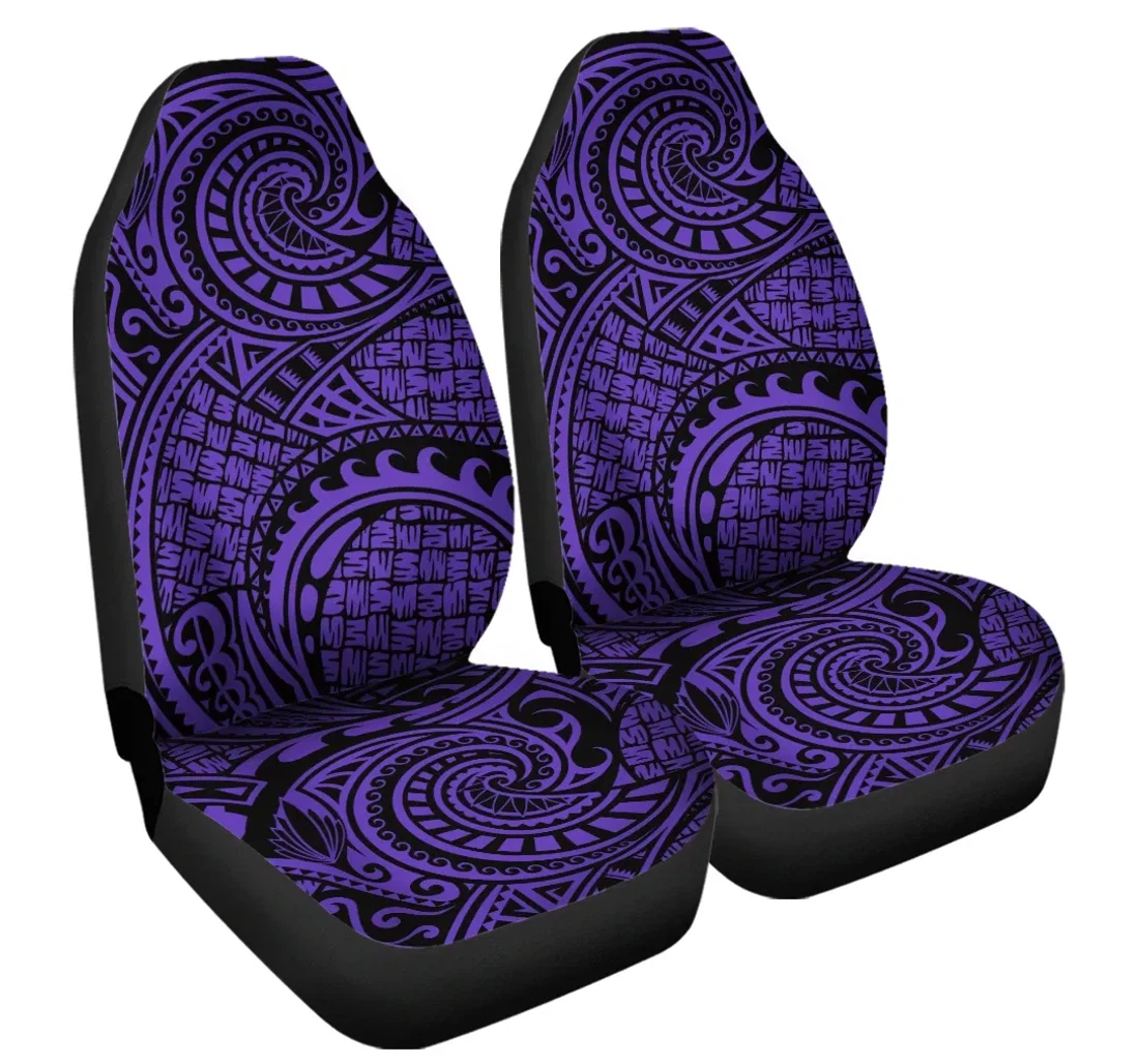 Accessory Polynesian Maori Lauhala Violet Ah J6 Universal Front Car Seat Cover