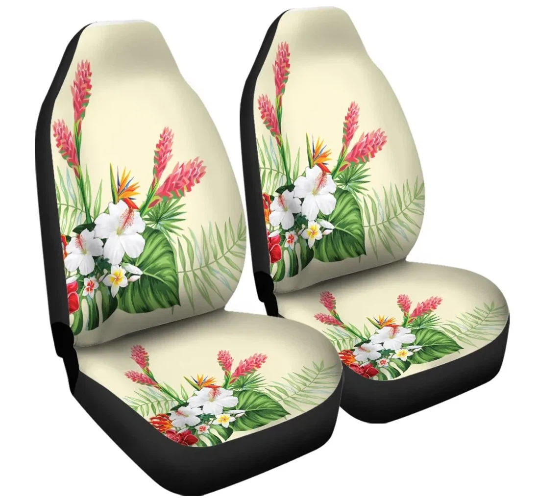 Accessory Hawaiian Tropical Wonderful Hibiscus Plumeria Strelitzia Ah Jr Universal Front Car Seat Cover
