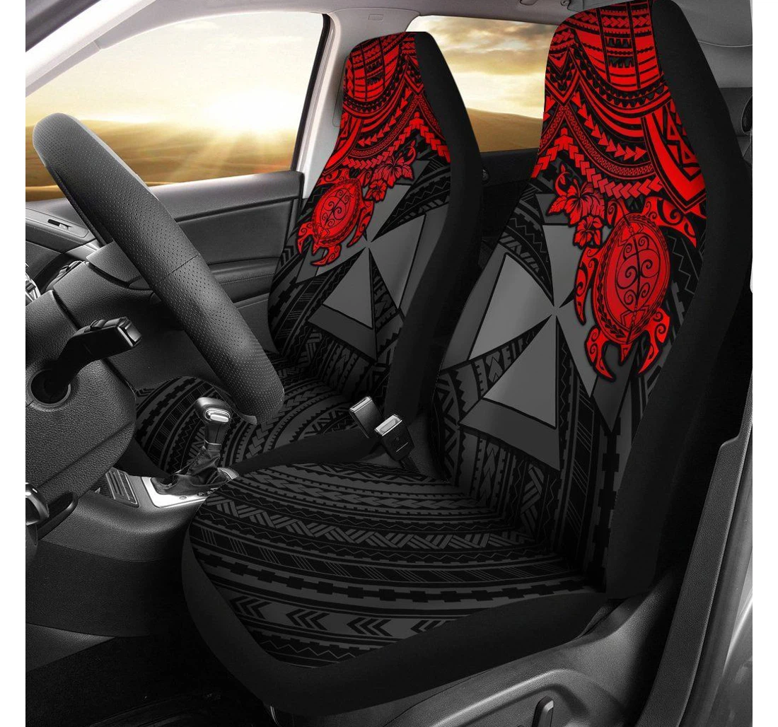 Wallis And Futuna Polynesian Red Turtle Bn1518 Universal Front Car Seat Cover