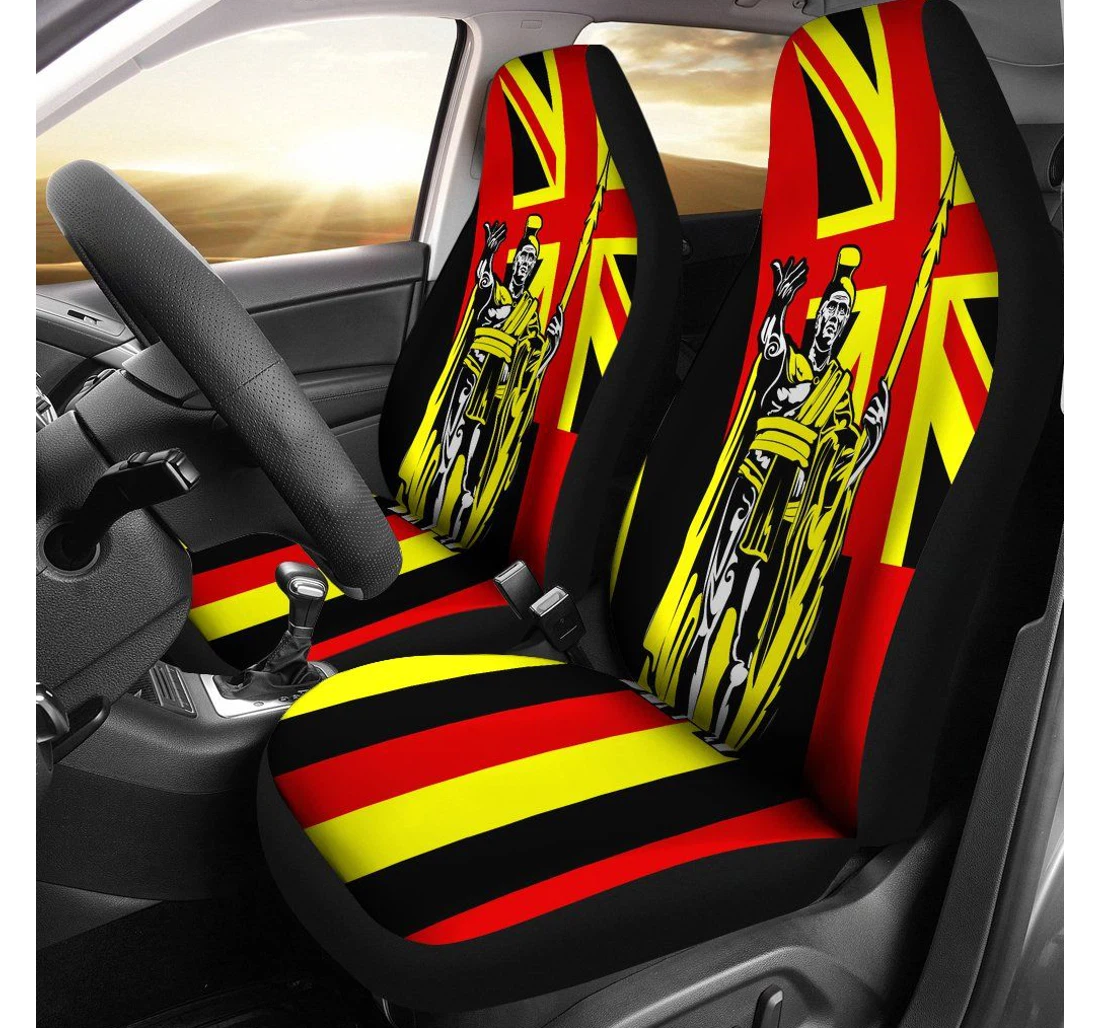 Accessory Polynesian Hawaii Flag King Kamehameha Hawaii Royal Color Levi Style Ah J3 Universal Front Car Seat Cover