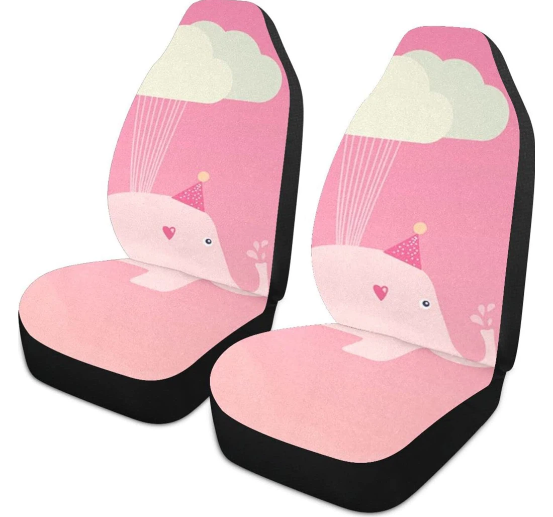 Elephant Cute Custom Universal Front Car Seat Cover