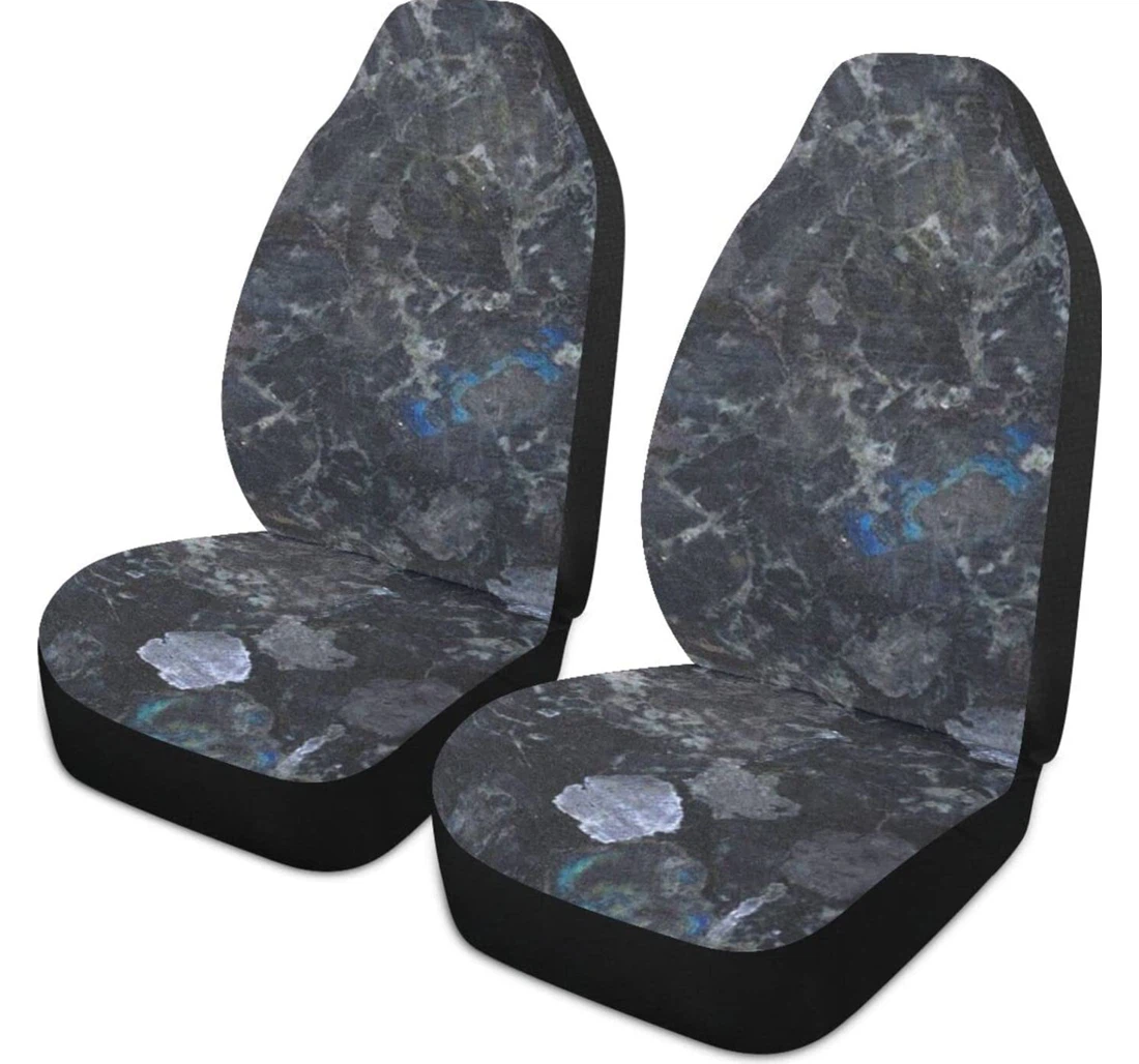 Black Marble Universal Front Car Seat Cover