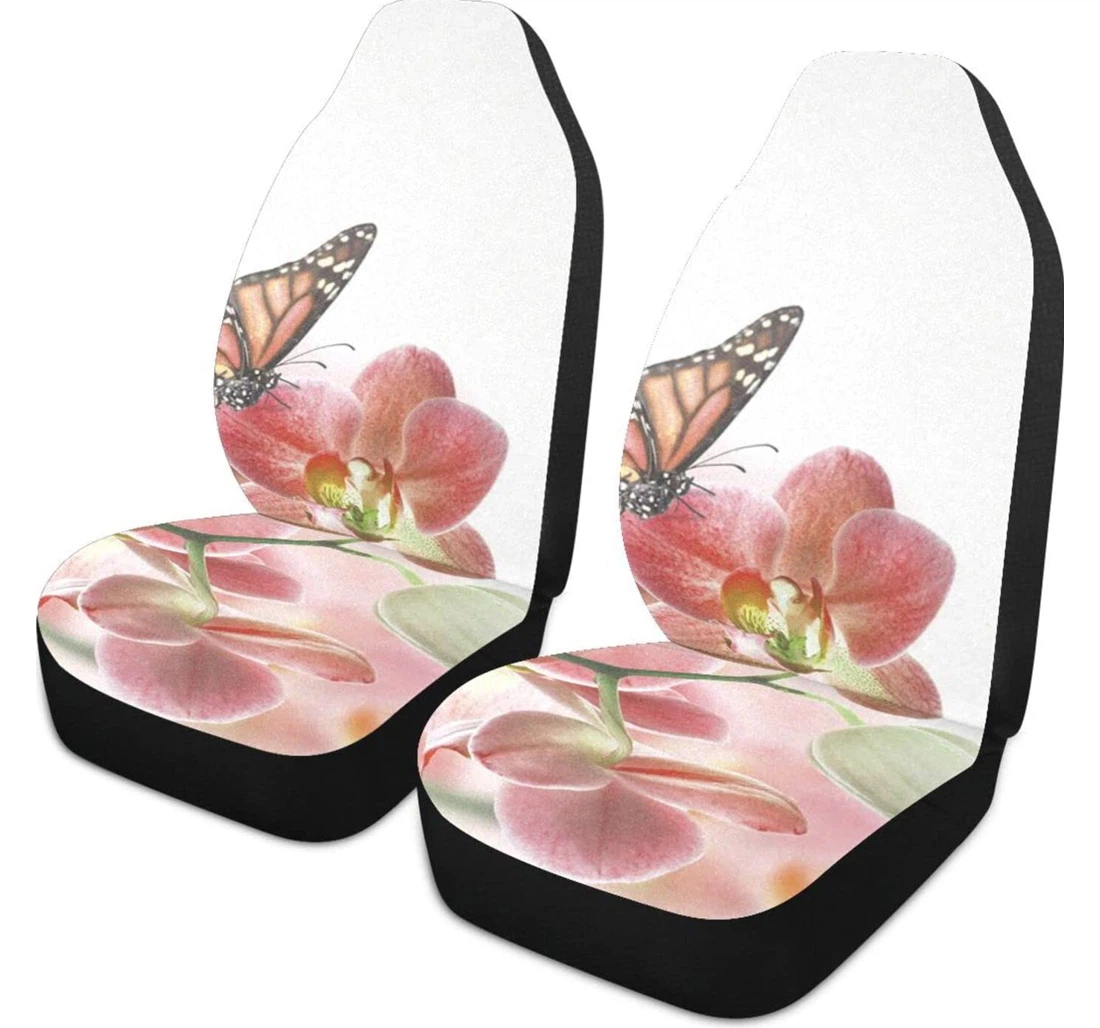 Flower Pink Universal Front Car Seat Cover