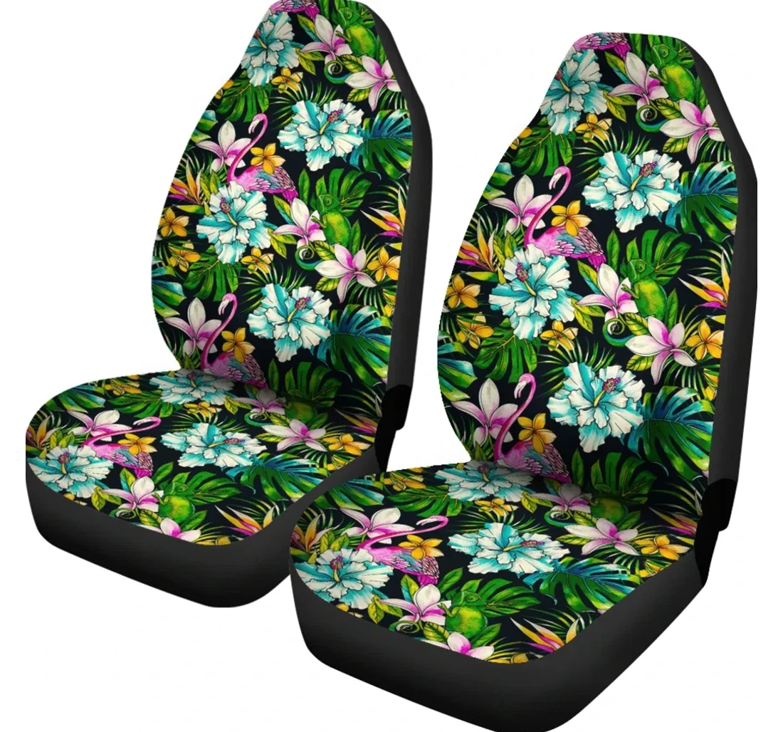 Accessory Hawaiian Animals And Tropical Flowers Ah J7 Universal Front Car Seat Cover