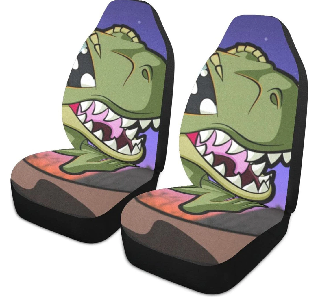 Tcartoon -rex Universal Front Car Seat Cover