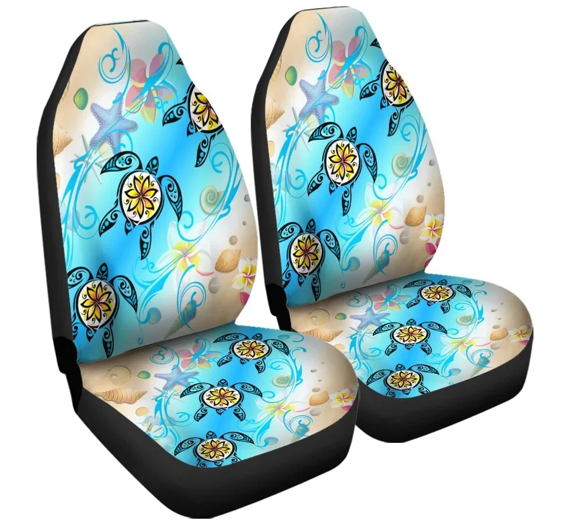 Accessory Hawaii Fresh Beach Turtle Plumeria Ah Brian Style J5r Universal Front Car Seat Cover