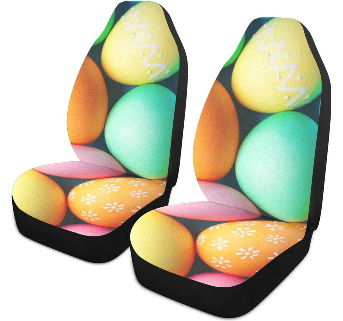 Eggs Cross Flower Universal Front Car Seat Cover