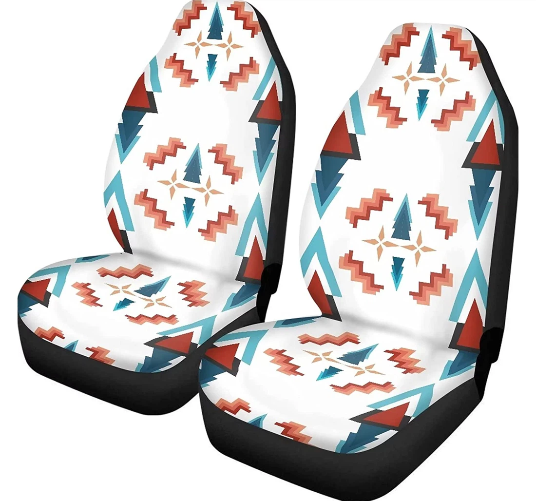 Modysero Aztec Indian Tribe Style Full For Women Durable Elastic All Season Cute Comfortable Automotive All Universal Front Car Seat Cover