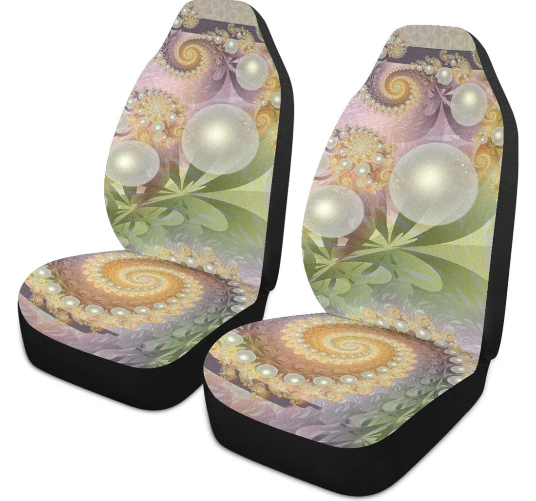 Spiral Abstract Pearl Universal Front Car Seat Cover
