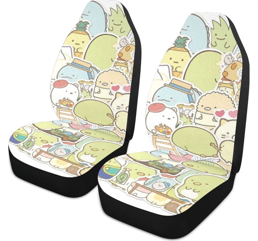 Cute Cartoon Bear Universal Front Car Seat Cover