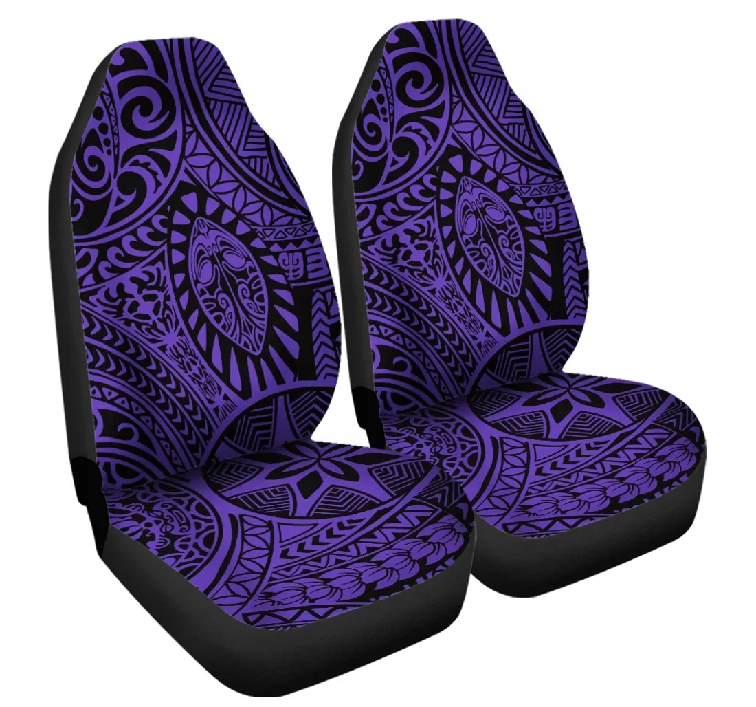 Accessory Polynesian Hawaiian Style Tribal Tattoo Violet Ah J6 Universal Front Car Seat Cover