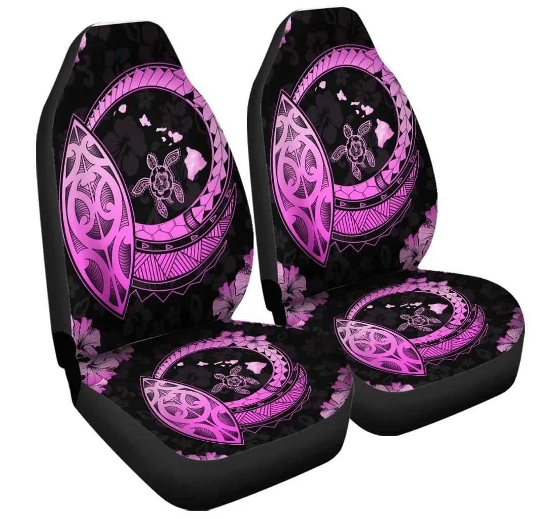 Accessory Hawaii Turtle Hibiscus Map Polynesian Pink Ah Jr Universal Front Car Seat Cover
