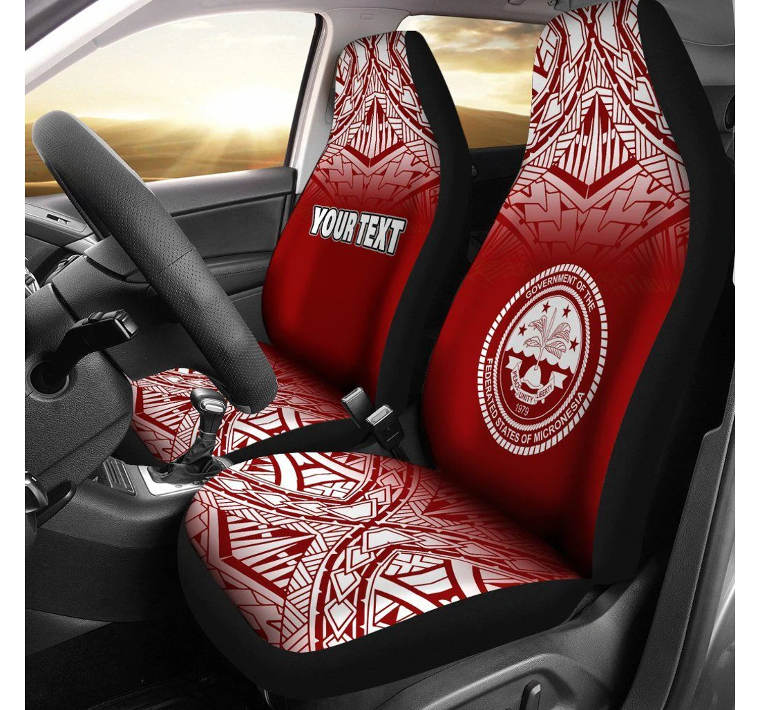 Federated States Of Micronesia Polynesian Red Fog Bn12 Universal Front Car Seat Cover