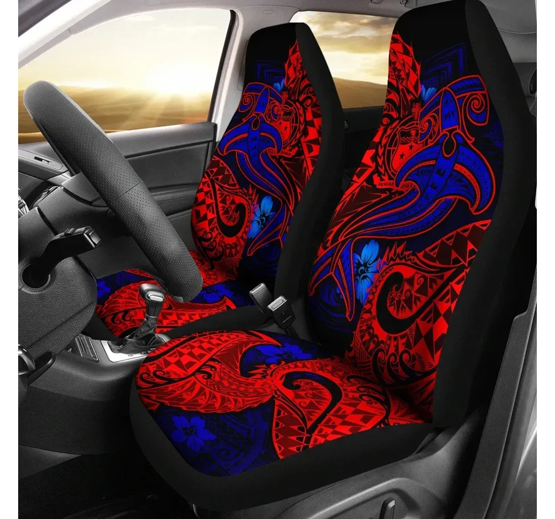 Samoa Blue Shark Polynesian Tattoo Bn18 Universal Front Car Seat Cover