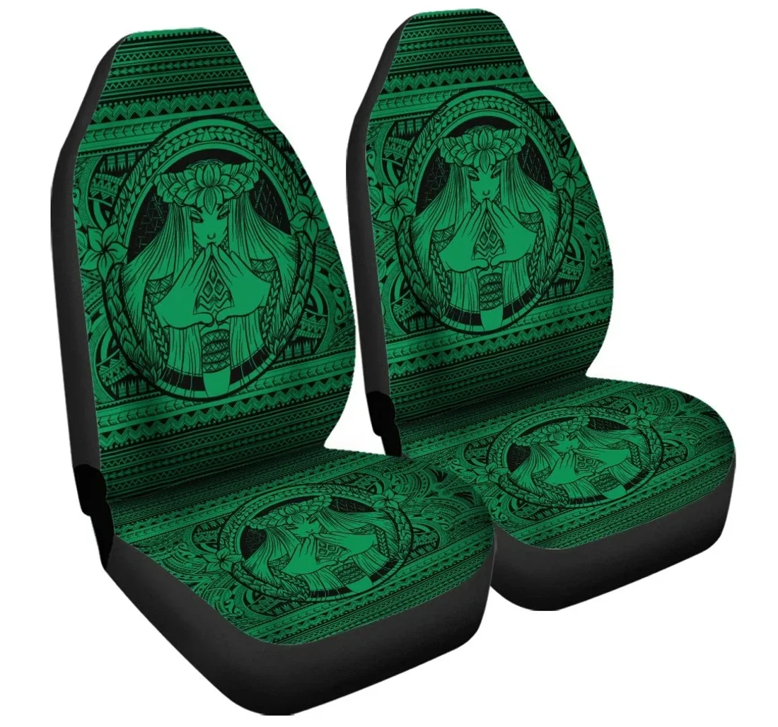 Accessory Hawaiian Map Madame Pele Mauna Kea Plumeria Polynesian Green Ah J7r Universal Front Car Seat Cover