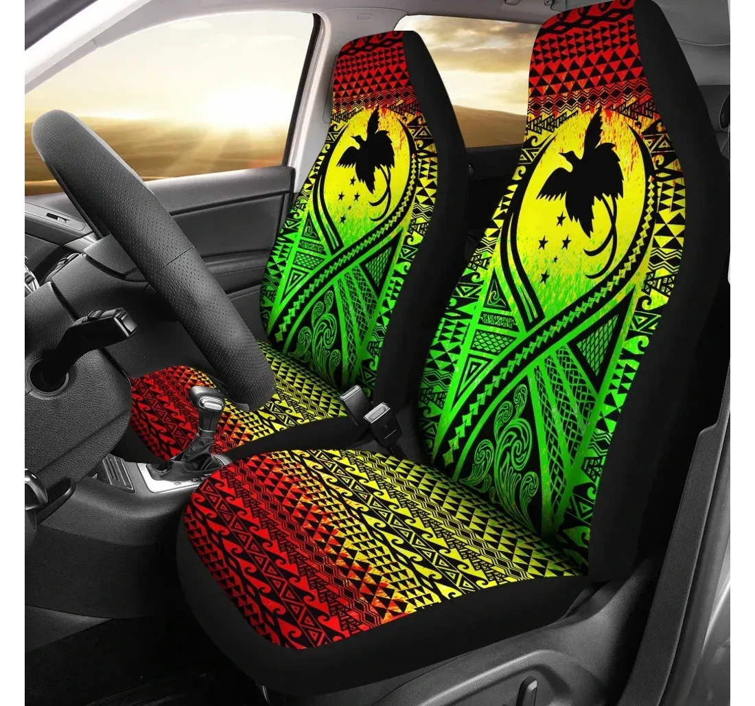 Papua New Guinea Lift Up Reggae Bn09 Universal Front Car Seat Cover