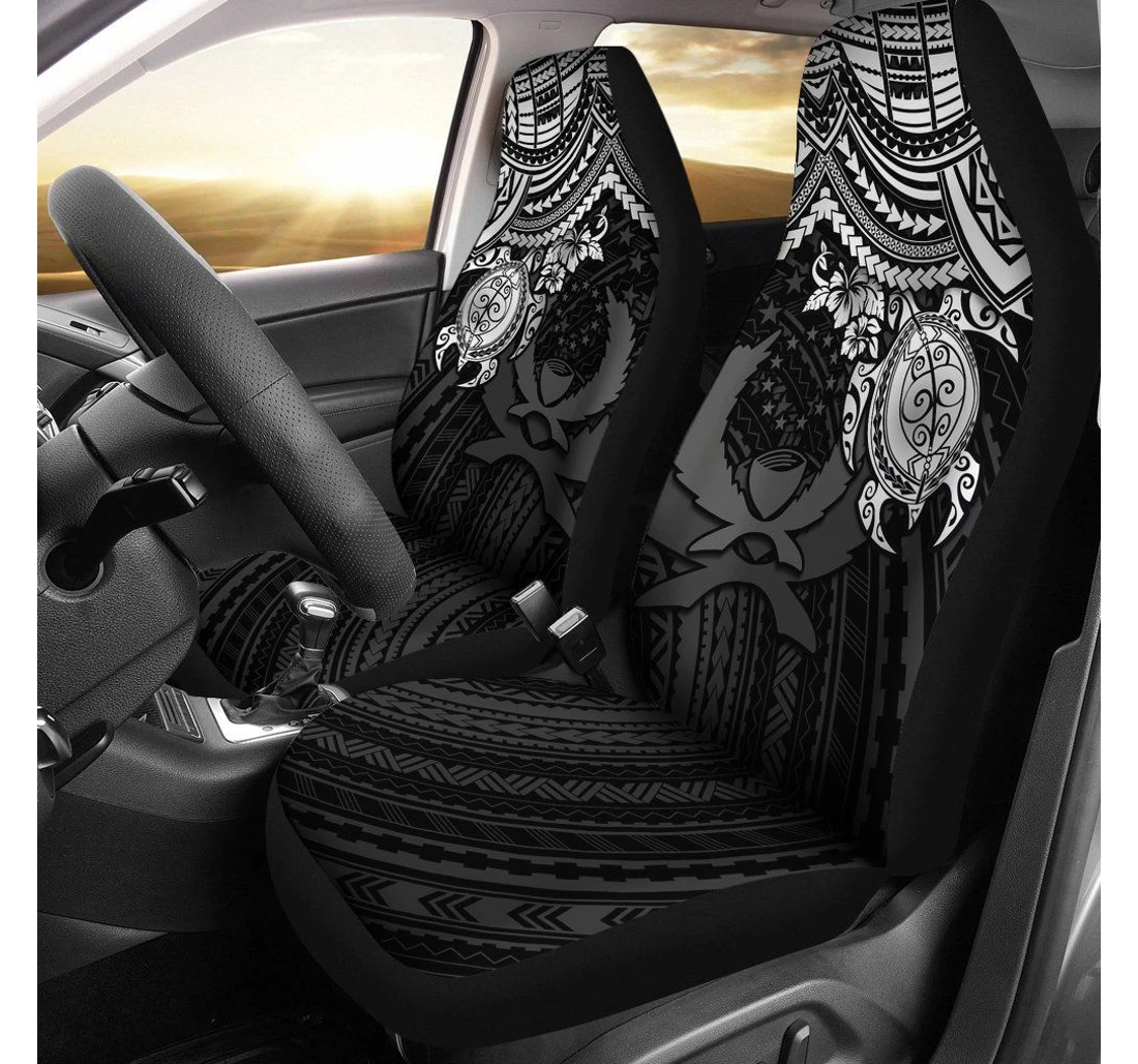 Pohnpei Polynesian Polynesian White Turtle Bn15 Universal Front Car Seat Cover