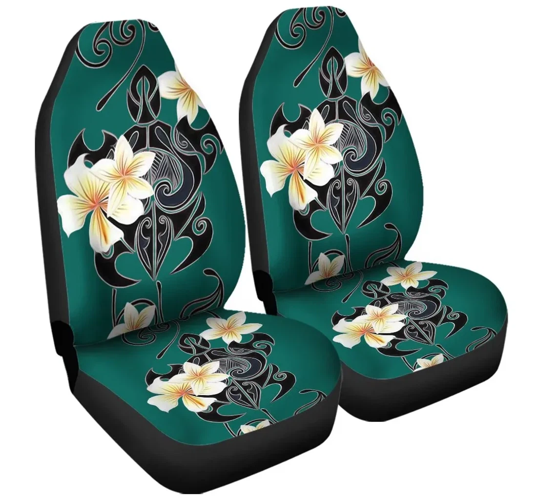 Accessory Hawaiian Turtle Plumeria Polynesian Mint Ah Jr Universal Front Car Seat Cover
