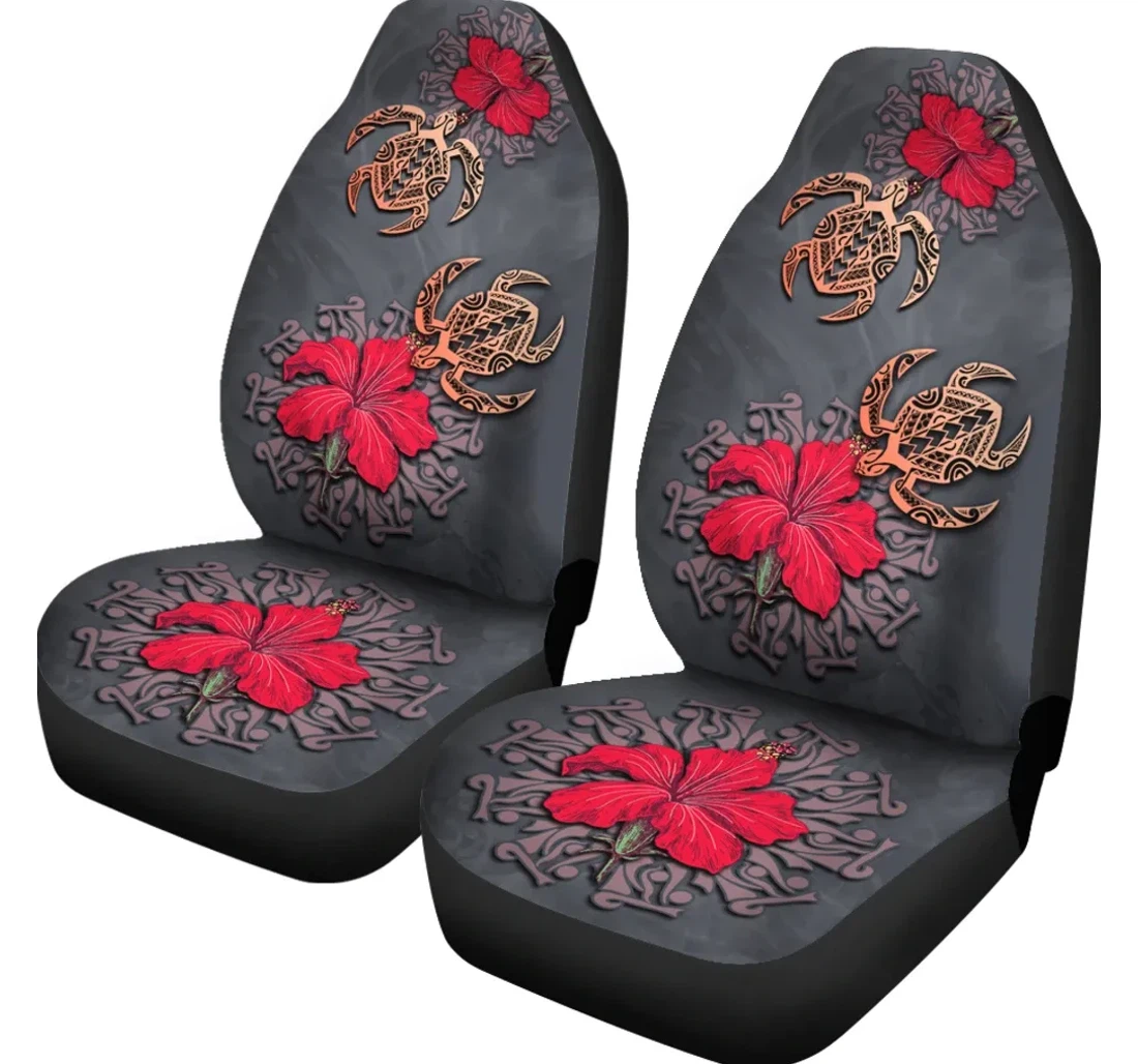 Accessory Hawaii Turtle Hibiscus Polynesian Khoi Style Ah J4 Universal Front Car Seat Cover