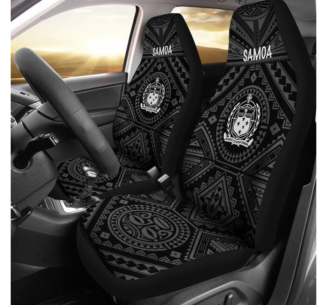 Samoa Samoa Seal In Polynesian Tattoo Style Bn25 Universal Front Car Seat Cover