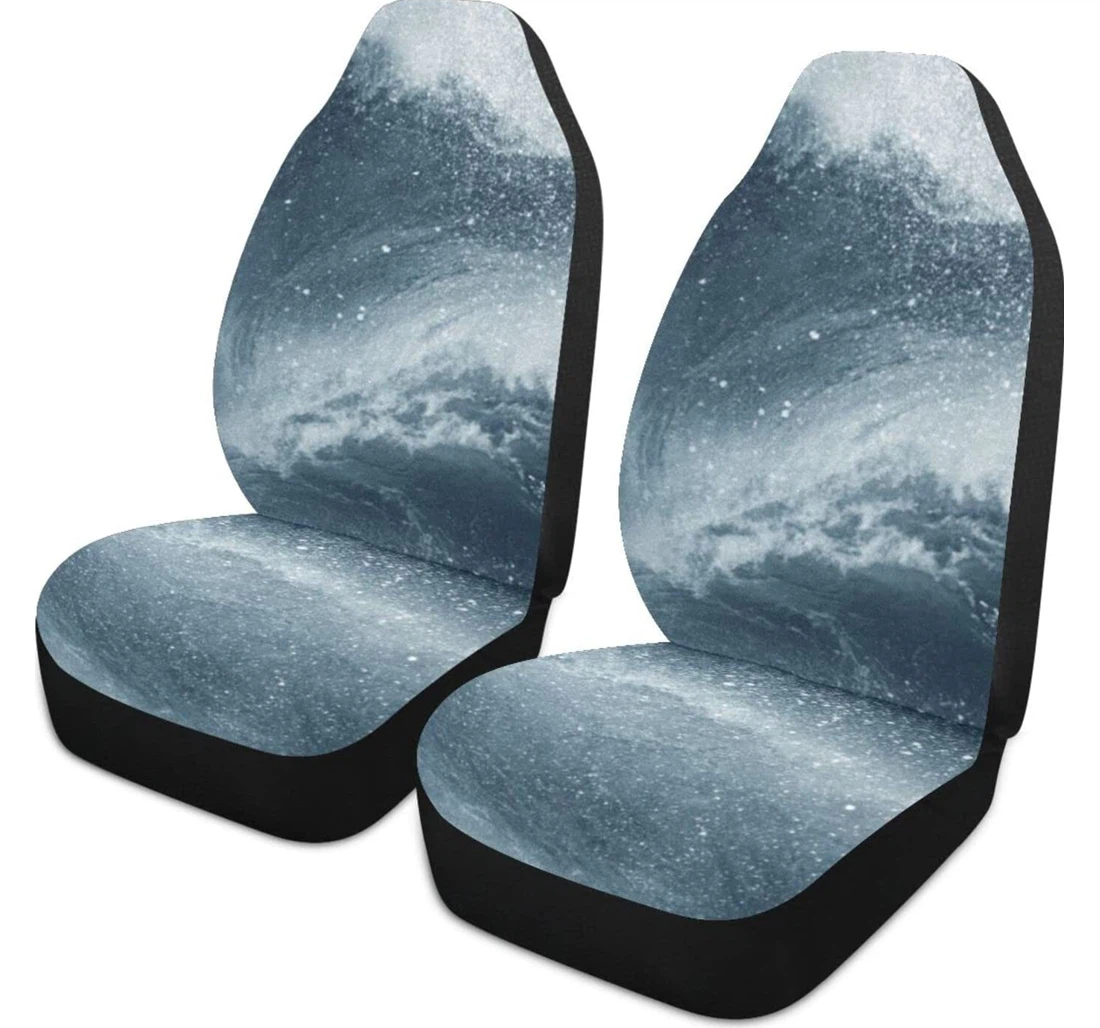 Blue Wave Ocean Universal Front Car Seat Cover