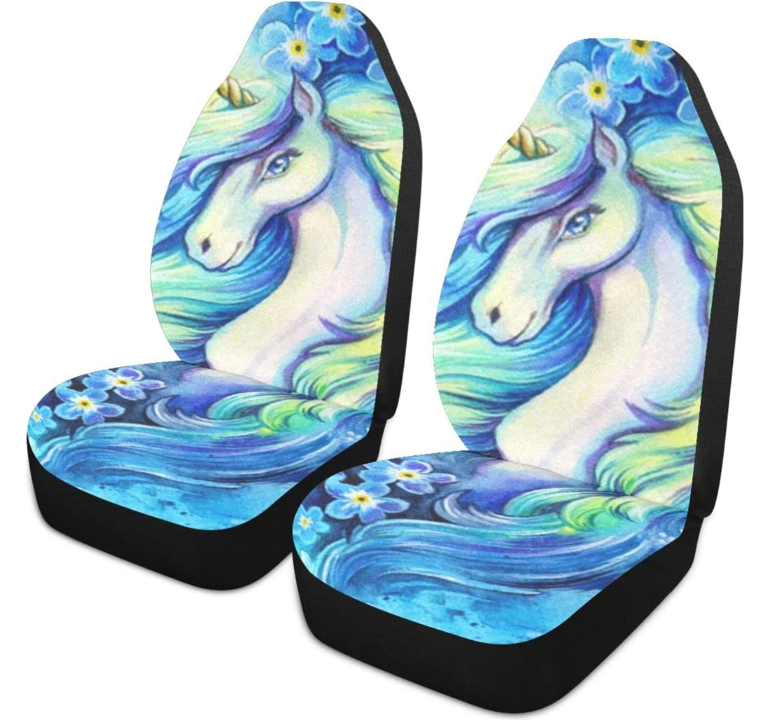 Painting Unicorn Universal Front Car Seat Cover