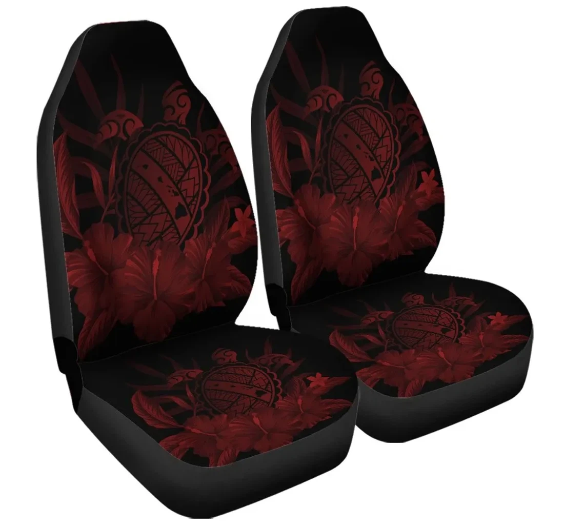 Accessory Hawaiian Map Turtle Hibiscus Polynesian Red Ah J4r Universal Front Car Seat Cover