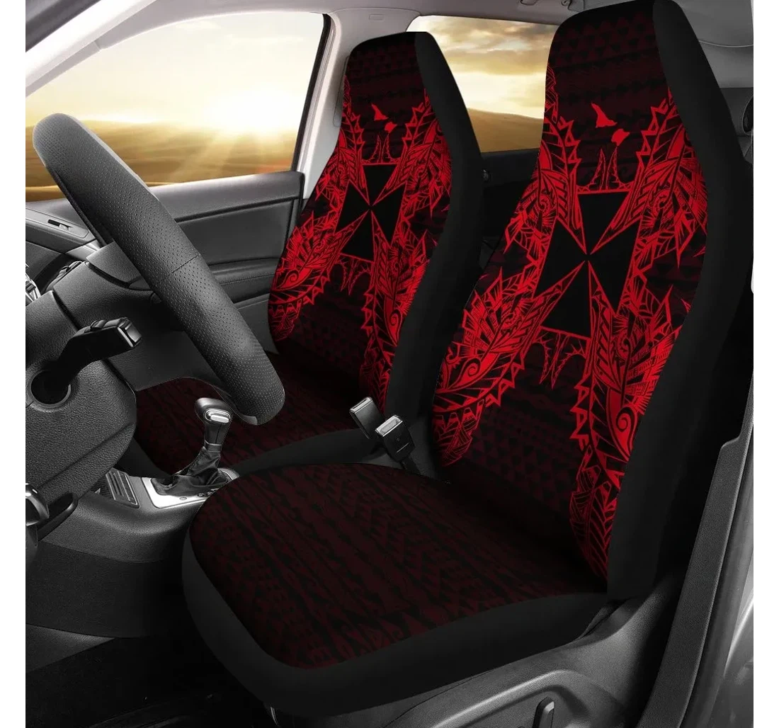 Wallis And Futuna Polynesia Map Red Bn39 Universal Front Car Seat Cover