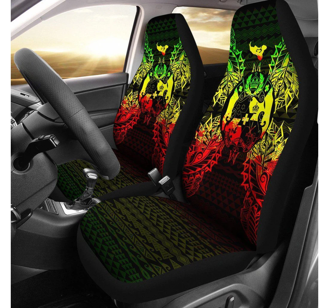 Tonga Polynesia Map Reggae Bn39 Universal Front Car Seat Cover