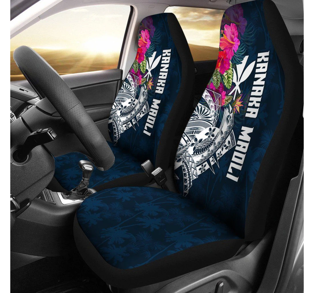 Hawaii Polynesian Hibiscus With Summer Vibes Bn15 Universal Front Car Seat Cover