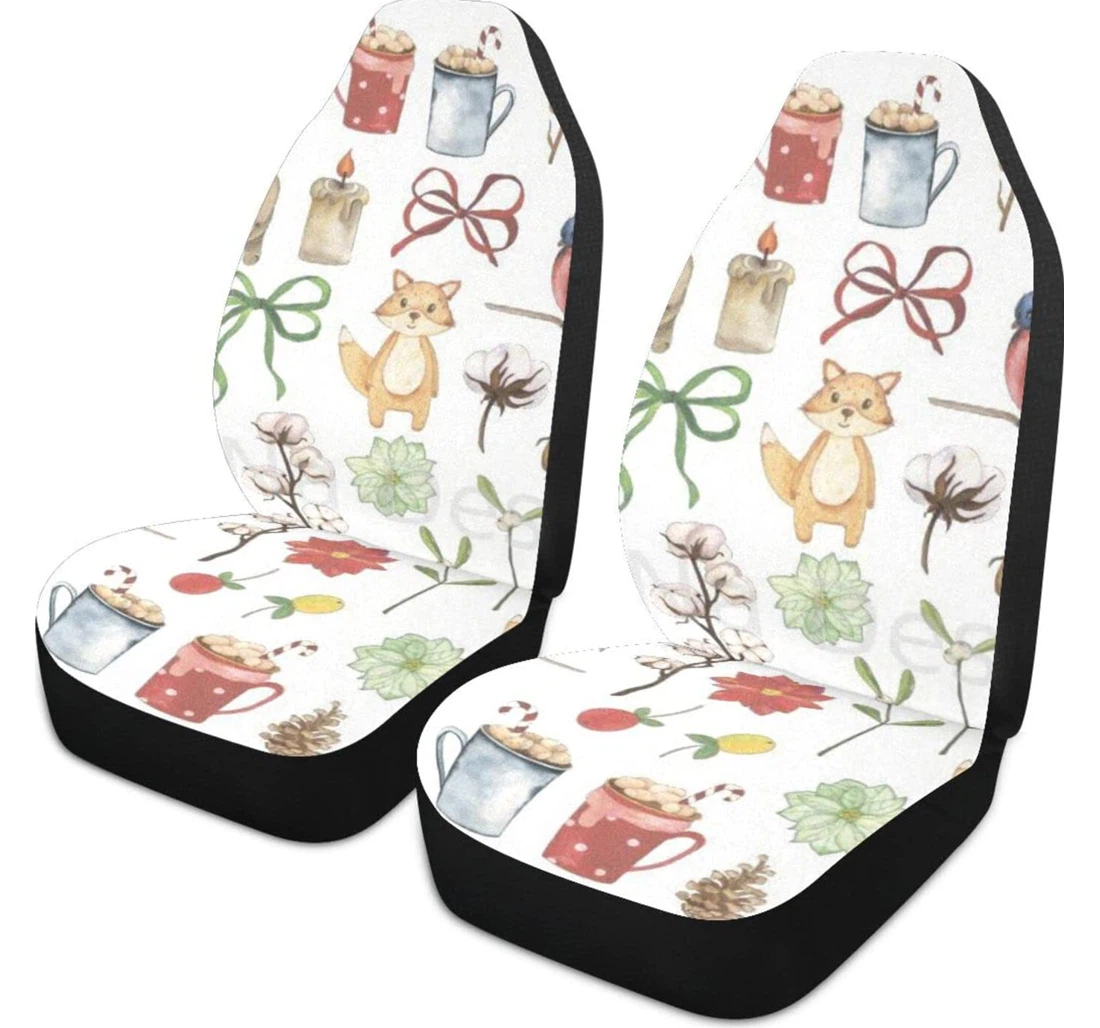 Cartoon Rabbit Strawberry Brown Bear Universal Front Car Seat Cover