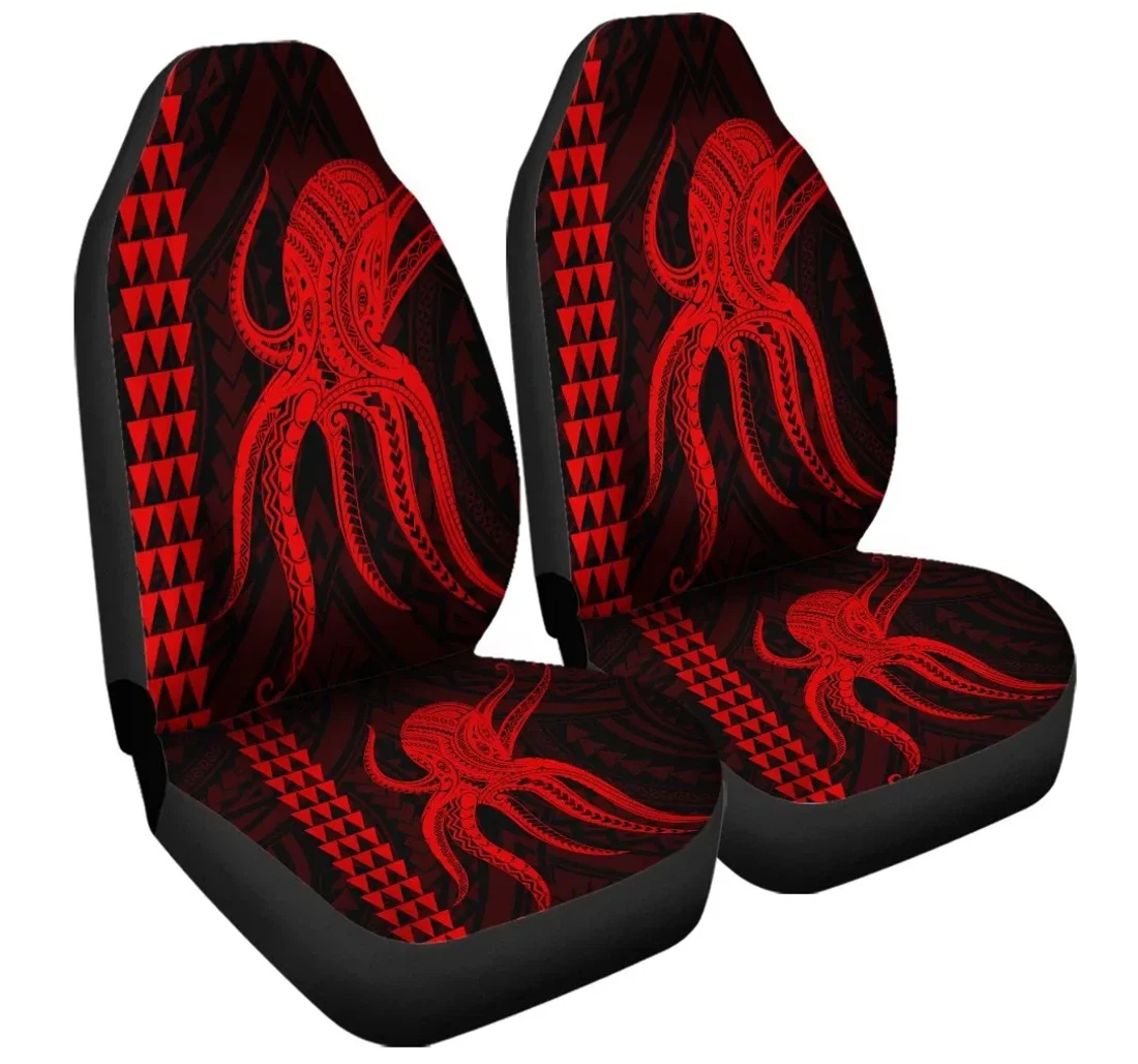 Accessory Hawaii Octopus Kakau Polynesian Red Ah J4r Universal Front Car Seat Cover