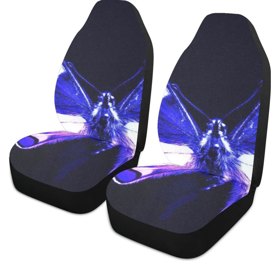 Purple Butterfly Universal Front Car Seat Cover