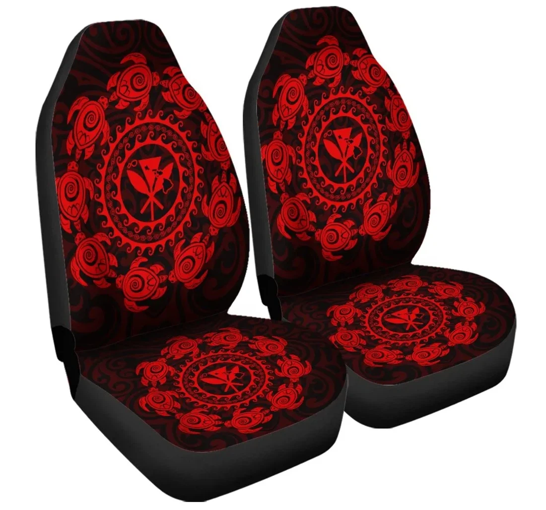 Accessory Hawaiian Map Kanaka Turtles Circle Style Red Polynesian Ah J4r Universal Front Car Seat Cover
