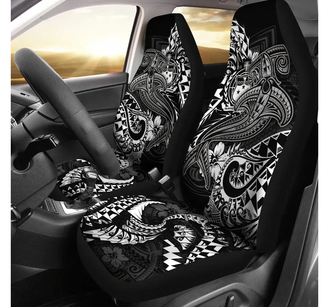 Samoa White Shark Polynesian Tattoo Bn18 Universal Front Car Seat Cover