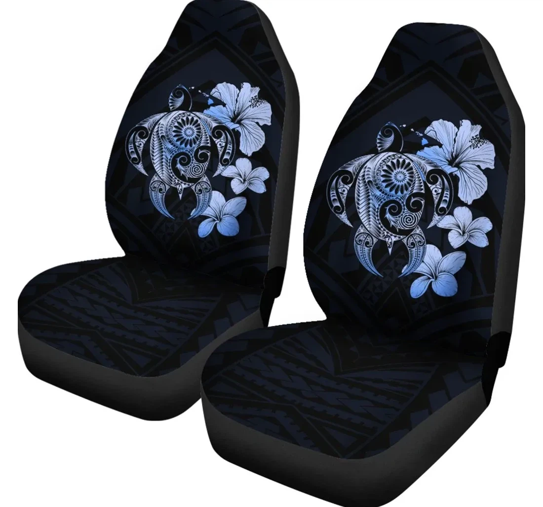 Accessory Hibiscus Plumeria Mix Polynesian Blue Turtle Ah J1 Universal Front Car Seat Cover