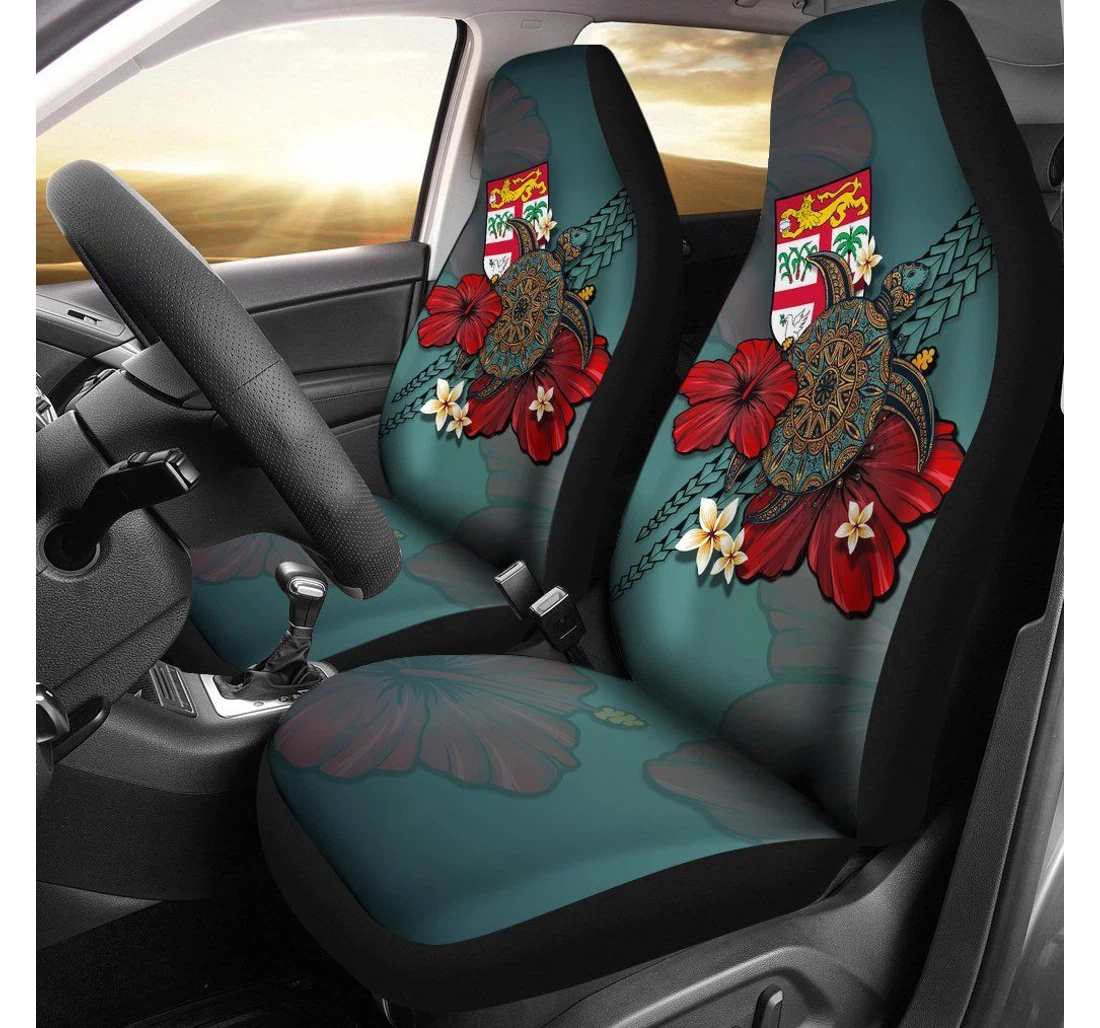 Fiji Blue Turtle Tribal A24 Universal Front Car Seat Cover