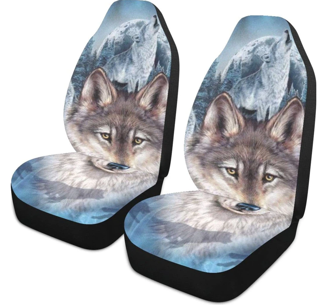 Wolf Universal Front Car Seat Cover