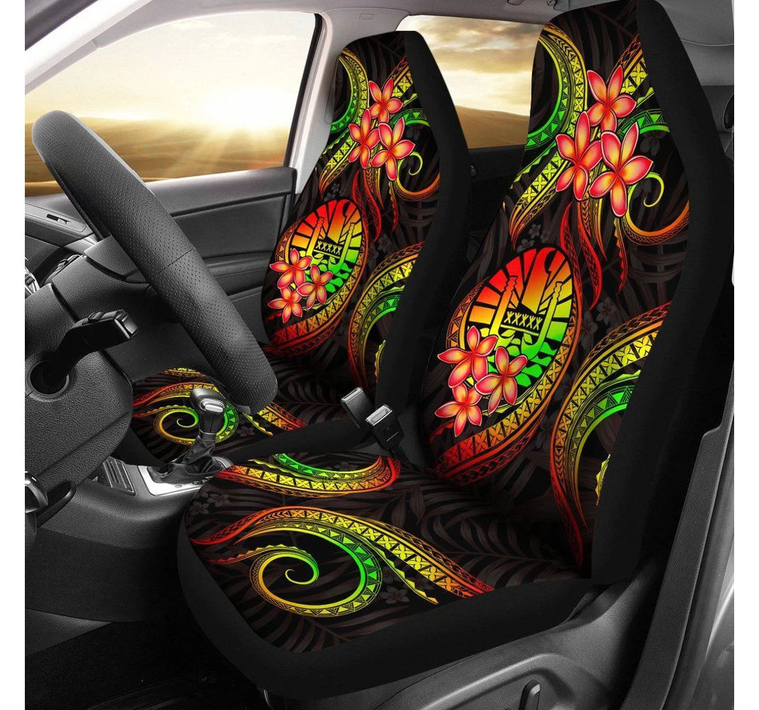 Tahiti Polynesian Reggae Plumeria Bn11 Universal Front Car Seat Cover