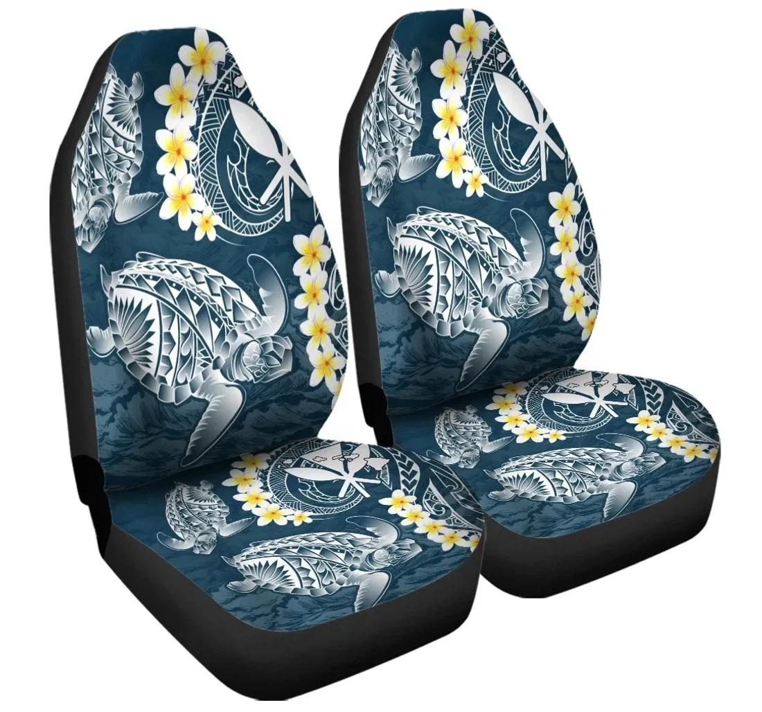 Accessory Hawaii Turtle Plumerian Polynesian Sease Style Ah J4r Universal Front Car Seat Cover