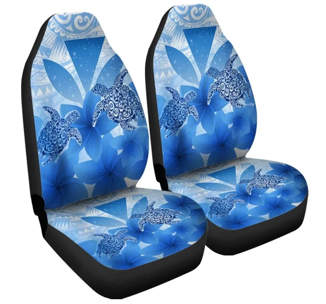 Accessory Hawaii Turtle Kanaka Plumeria Polynesian Blue Ah J4r Universal Front Car Seat Cover