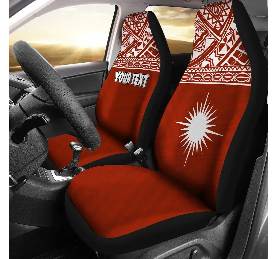 Marshall Islands Polynesian Red Horizontal Bn12 Universal Front Car Seat Cover