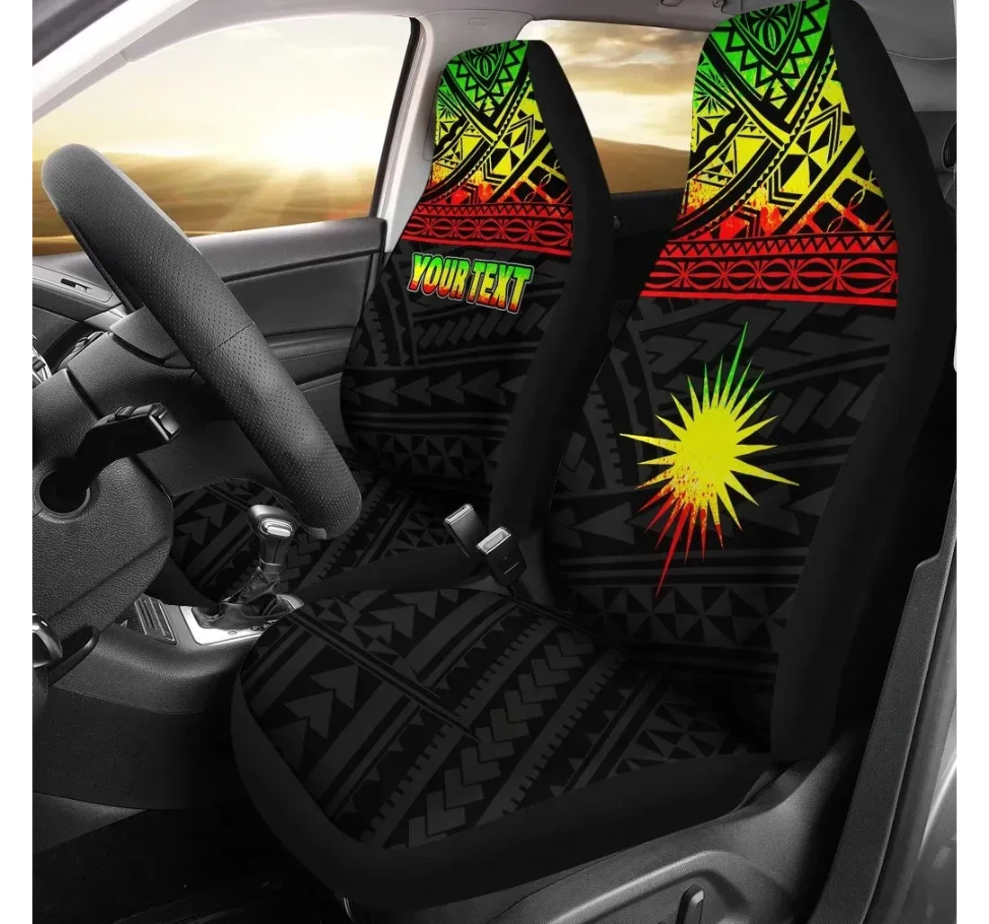 Marshall Islands Polynesian Reggae Horizontal Bn12 Universal Front Car Seat Cover