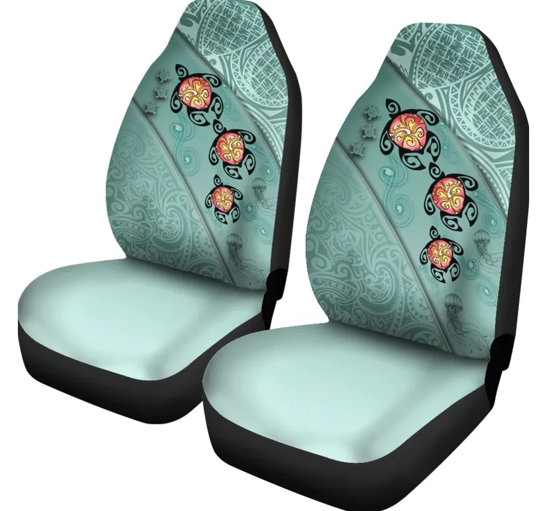 Accessory Hawaii Turtle Swimming Tribal Polynesian Ah Min Style J5 Universal Front Car Seat Cover